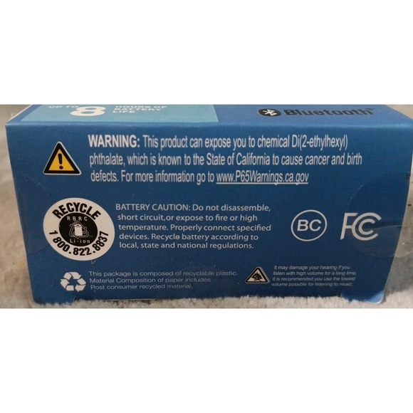 Billboard True Wireless Stereo Earbuds White Bluetooth Extreme Bass W Case - Picture 3 of 3